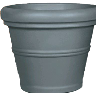 24.5 Inch Rolled Rim Planter Slate - 4 per case - Decorative Planters